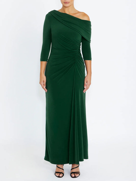 Anthea Crawford Saskia Gown - Pine Green
