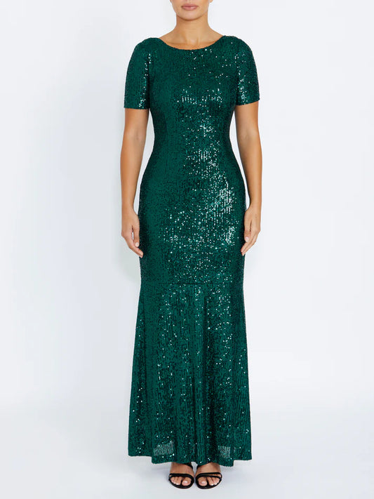 Anthea Crawford Claire Gown - Evergreen