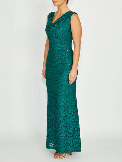 Anthea Crawfrod Elisa Gown in Green Slate