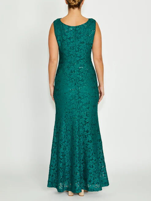 Anthea Crawfrod Elisa Gown in Green Slate