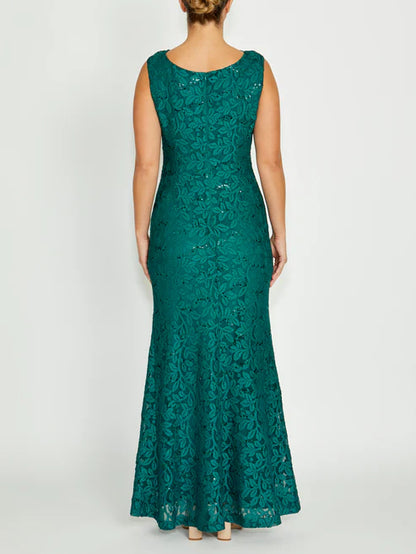 Anthea Crawfrod Elisa Gown in Green Slate