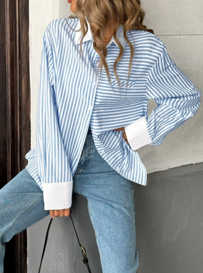 Jett Stripe Shirt - Blue