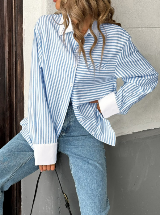 Jett Stripe Shirt - Blue