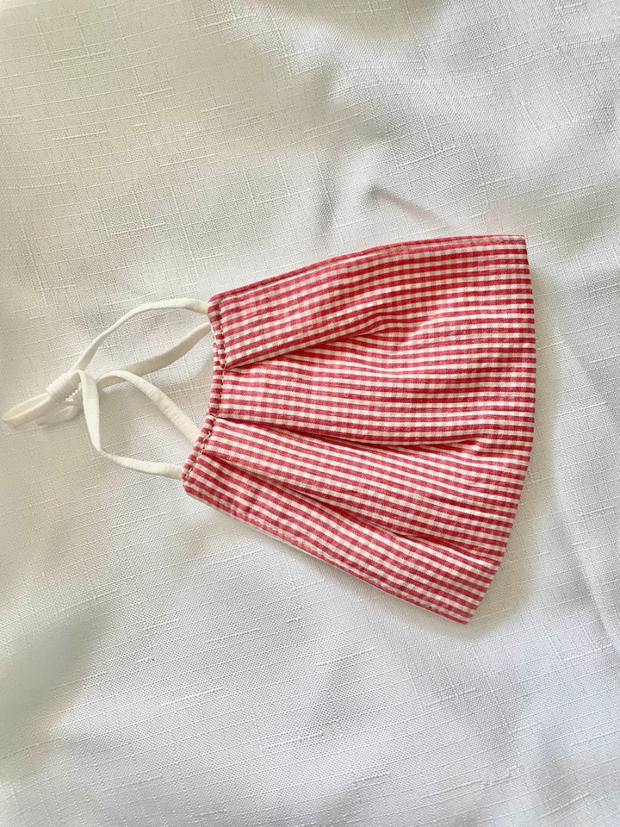Washable Cotton Face Mask - Red Gingham