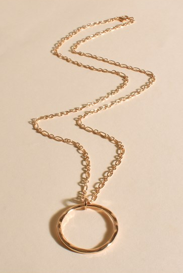 Adorne Jones Simple Pendant Necklace - Gold